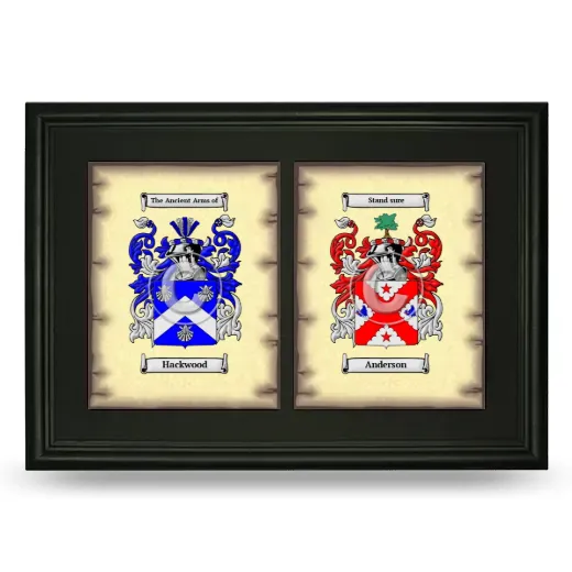 Double Coat of Arms Framed - Black