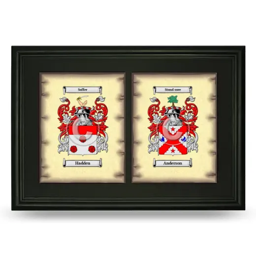 Double Coat of Arms Framed - Black