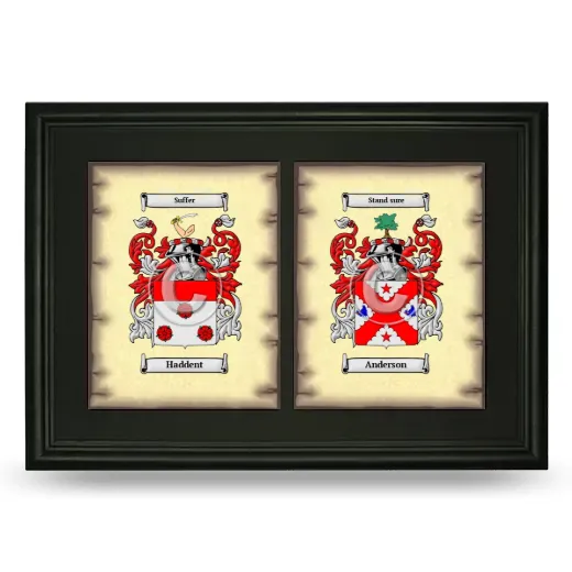 Double Coat of Arms Framed - Black