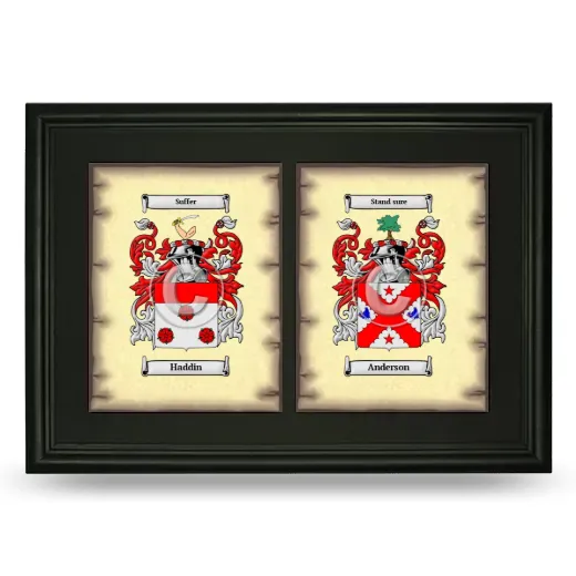 Double Coat of Arms Framed - Black