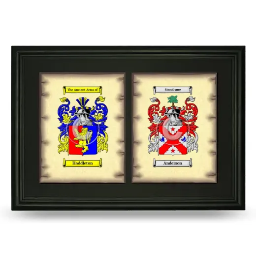 Double Coat of Arms Framed - Black