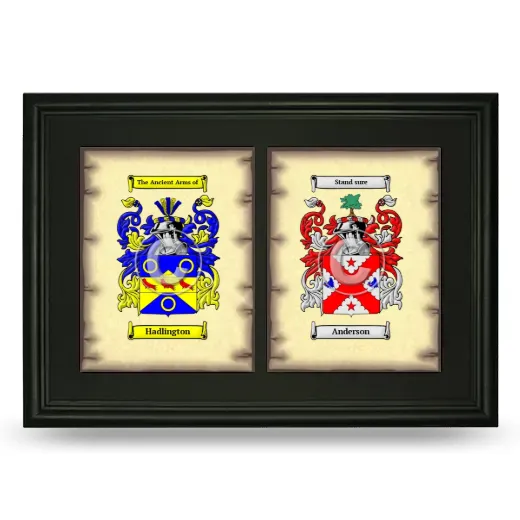 Double Coat of Arms Framed - Black
