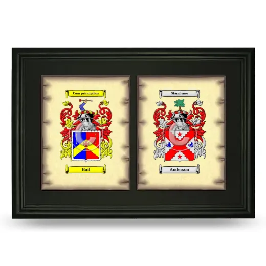 Double Coat of Arms Framed - Black