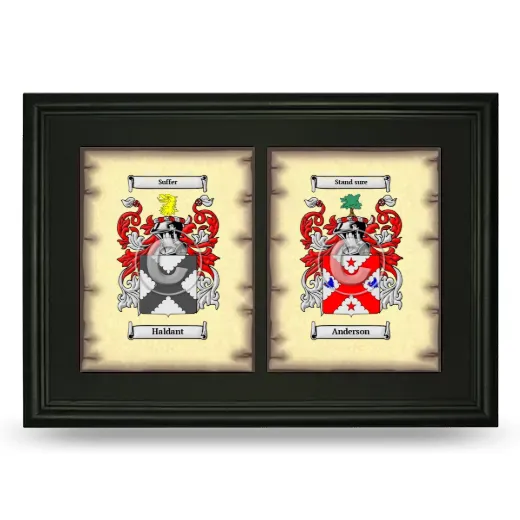 Double Coat of Arms Framed - Black
