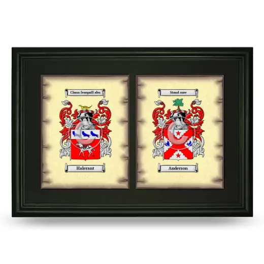 Double Coat of Arms Framed - Black