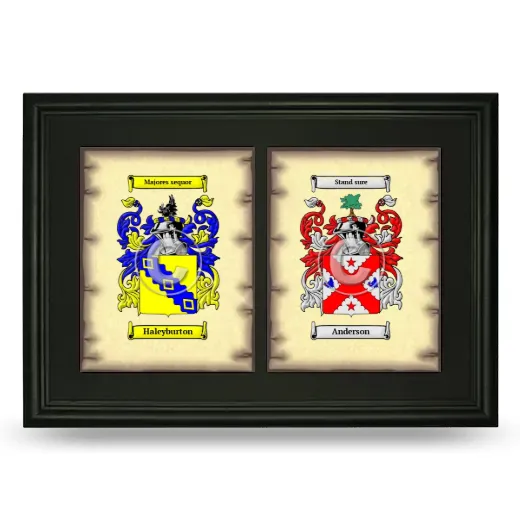 Double Coat of Arms Framed - Black