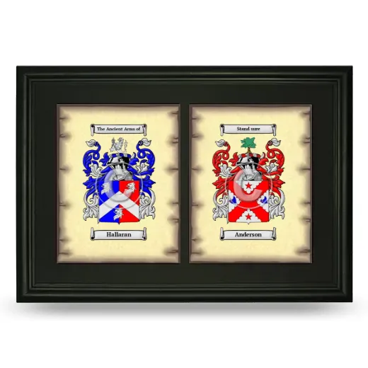 Double Coat of Arms Framed - Black
