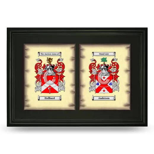 Double Coat of Arms Framed - Black