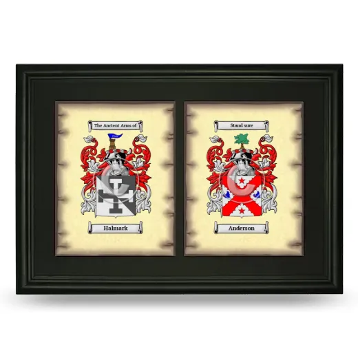 Double Coat of Arms Framed - Black
