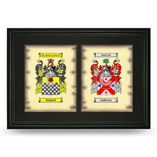 Double Coat of Arms Framed - Black