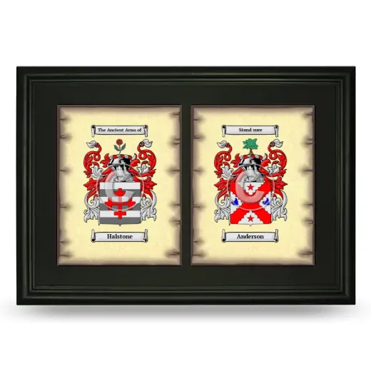 Double Coat of Arms Framed - Black