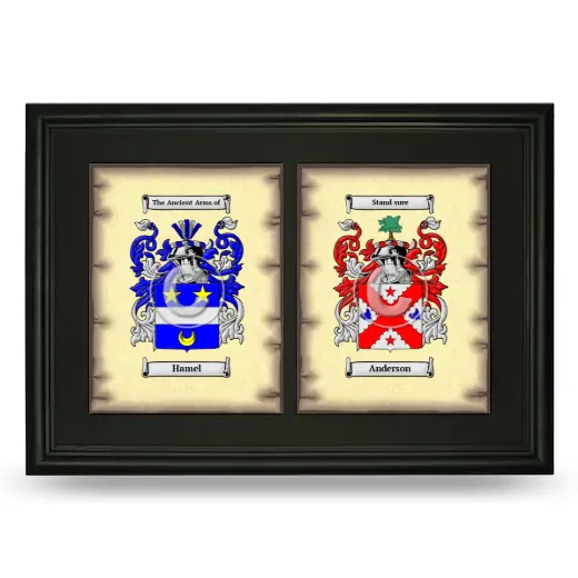 Double Coat of Arms Framed - Black