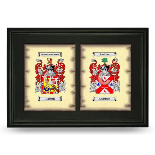Double Coat of Arms Framed - Black