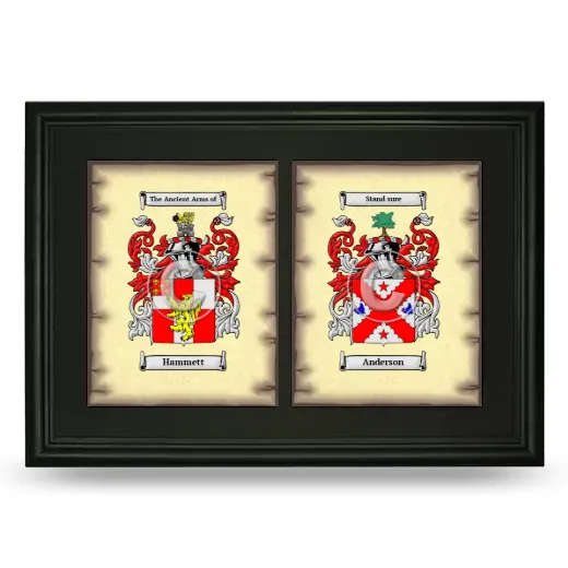 Double Coat of Arms Framed - Black