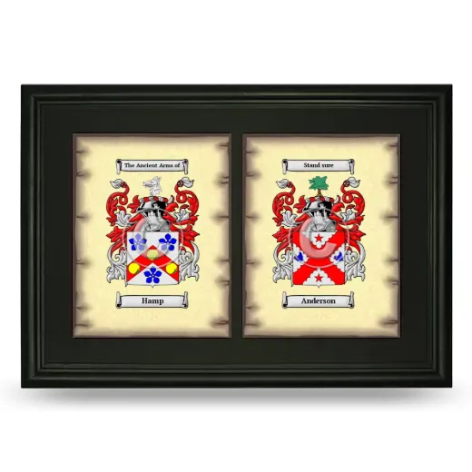 Double Coat of Arms Framed - Black