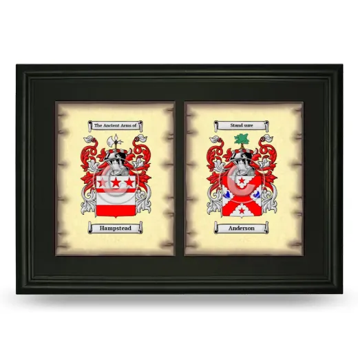 Double Coat of Arms Framed - Black