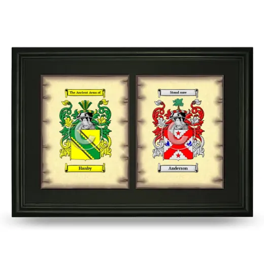Double Coat of Arms Framed - Black