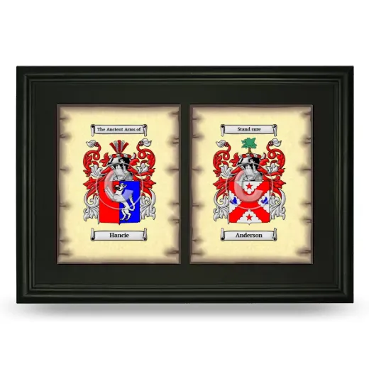 Double Coat of Arms Framed - Black