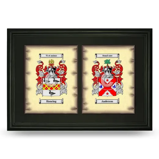Double Coat of Arms Framed - Black