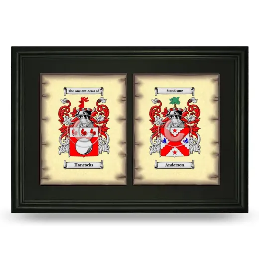 Double Coat of Arms Framed - Black