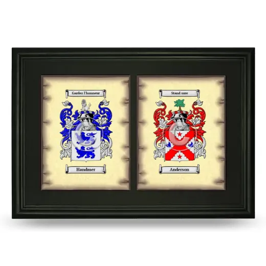 Double Coat of Arms Framed - Black
