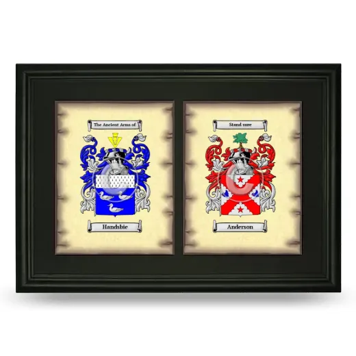 Double Coat of Arms Framed - Black