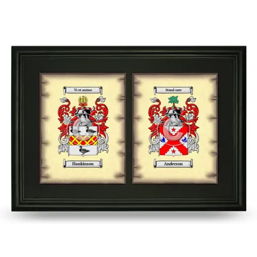 Double Coat of Arms Framed - Black