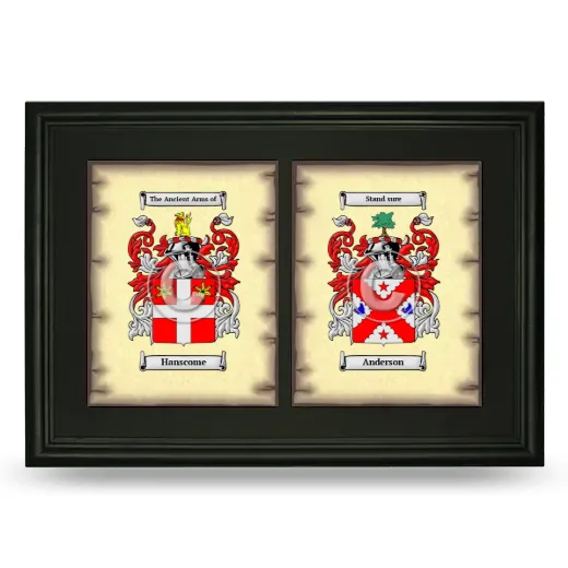 Double Coat of Arms Framed - Black