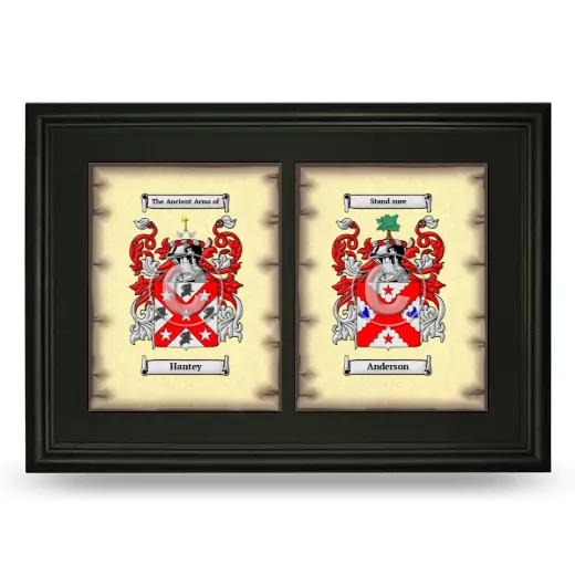 Double Coat of Arms Framed - Black