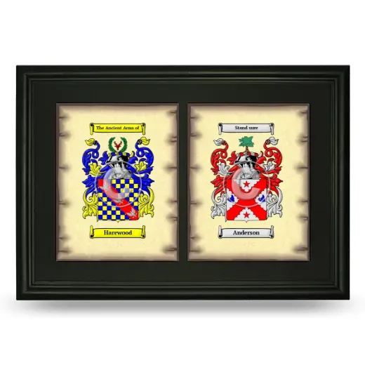 Double Coat of Arms Framed - Black