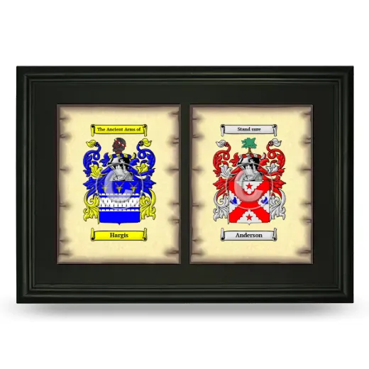 Double Coat of Arms Framed - Black