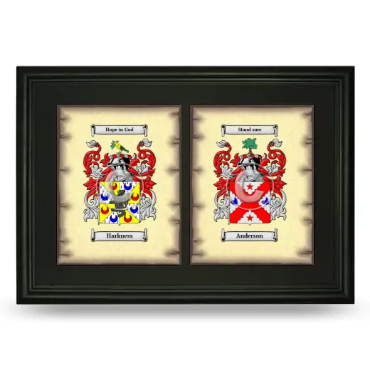 Double Coat of Arms Framed - Black