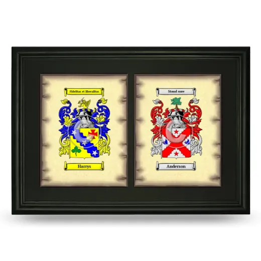 Double Coat of Arms Framed - Black