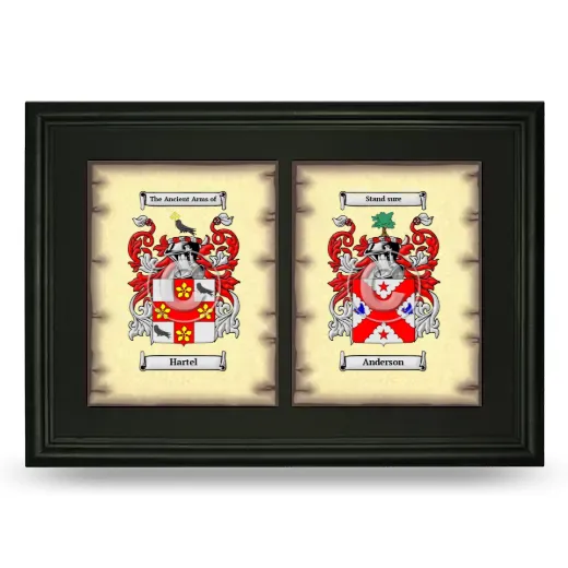 Double Coat of Arms Framed - Black