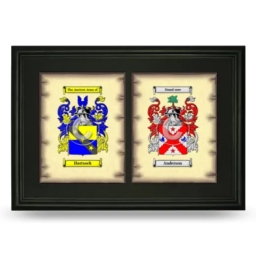 Double Coat of Arms Framed - Black