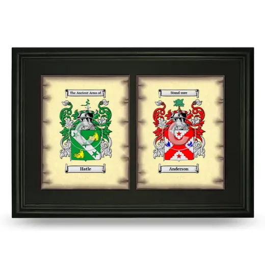 Double Coat of Arms Framed - Black