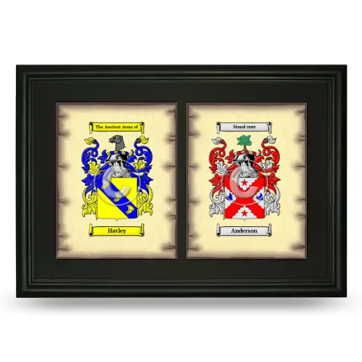 Double Coat of Arms Framed - Black