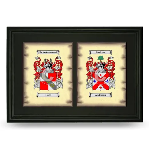 Double Coat of Arms Framed - Black
