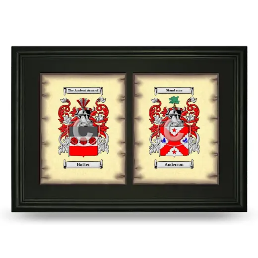Double Coat of Arms Framed - Black