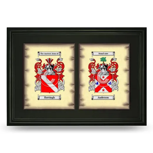 Double Coat of Arms Framed - Black