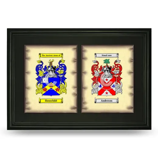 Double Coat of Arms Framed - Black