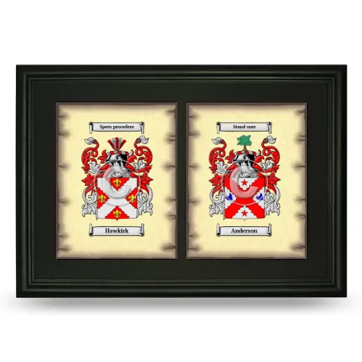 Double Coat of Arms Framed - Black