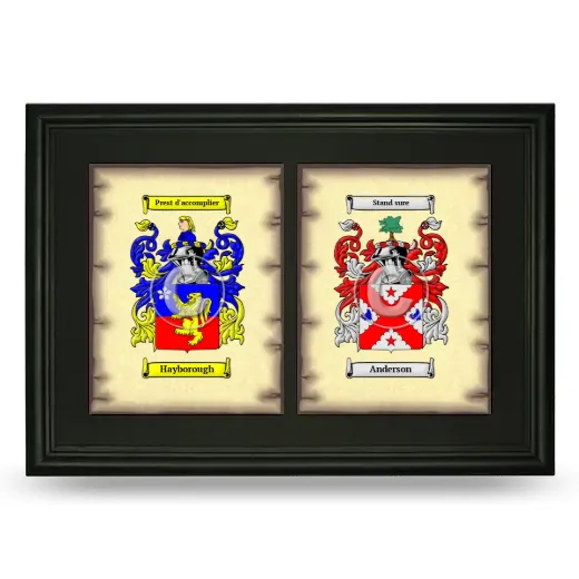 Double Coat of Arms Framed - Black