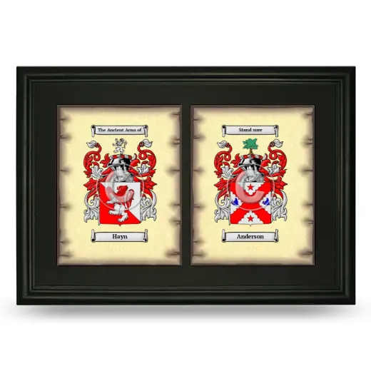 Double Coat of Arms Framed - Black