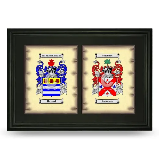 Double Coat of Arms Framed - Black