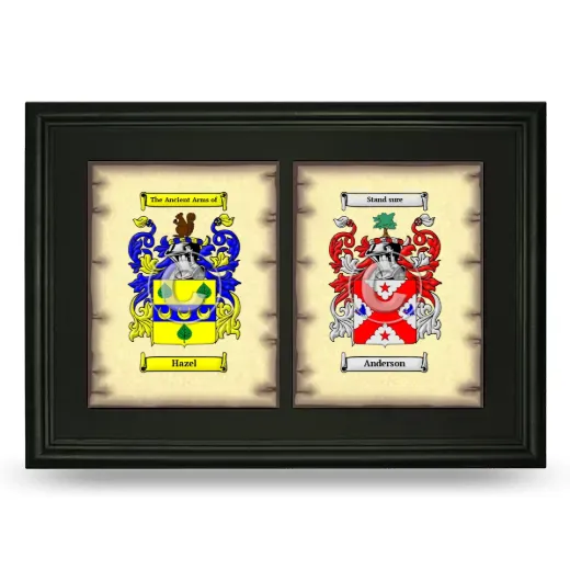 Double Coat of Arms Framed - Black