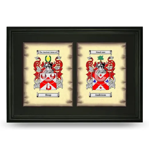 Double Coat of Arms Framed - Black