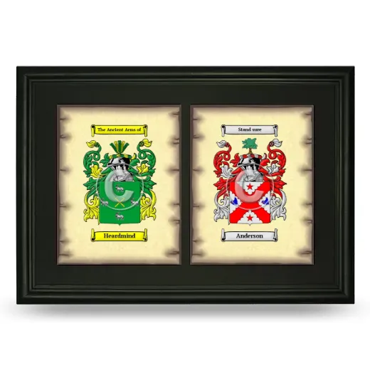 Double Coat of Arms Framed - Black
