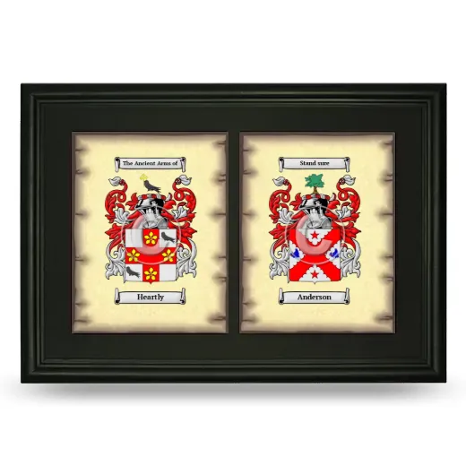 Double Coat of Arms Framed - Black