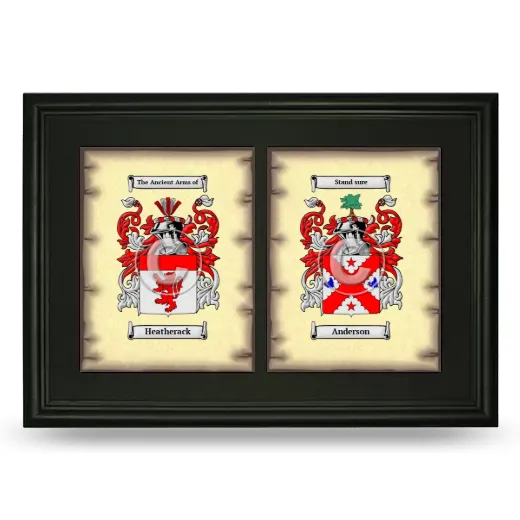 Double Coat of Arms Framed - Black